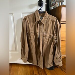 Carhartt Men’s Heavyweight Cotton Long Sleeve Button Down size Large